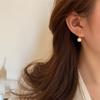 Xinjiang Cotton Pearl Ear Hook French Retro Cream Cotton Pearl Earrings Femininity Ear Hook