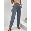 Summer Women's Home Pants Temperament Casual Loose Insert Pocket High Waisted Trousers