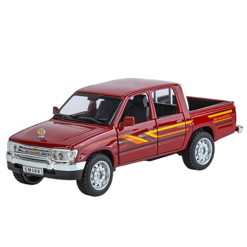 

1/32 Toyota Hilux Off Road Pickup Truck Alloy Metal Diecast Model Vehicle Miniature Sound & Light Collection Gift Children s Toy красный