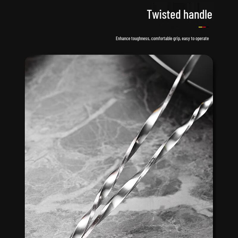 410 Stainless Steel Long Handle Dual-Head Bar Spoon