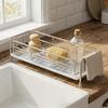 Stainless Steel Sink Drain Rack Large Capacity Soap Sponge Holder  Bathroom