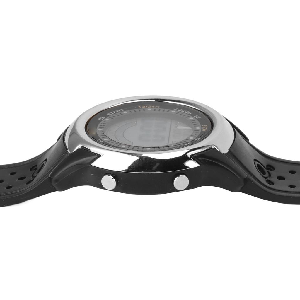 Sports Watch Luminous Waterproof Wear Resistant Alarm Function Stylish Digital Sports Watch for Outdoor Activities Silver