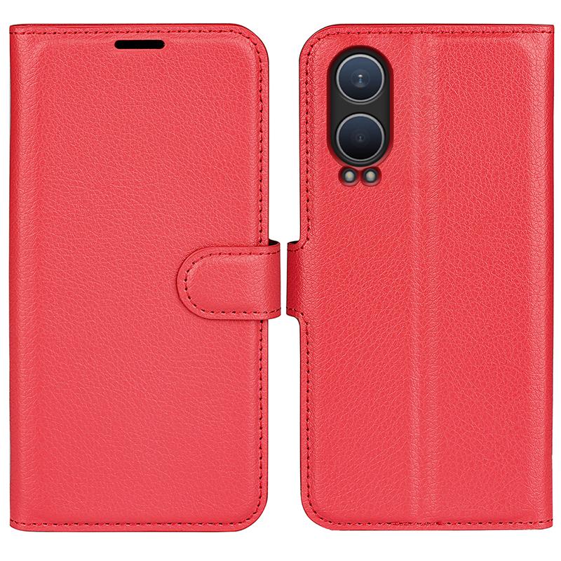 For OnePlus Nord CE4 Lite 5G/Oppo K12x 5G (China) Phone Case Litchi Texture Shockproof Leather Wallet Cover