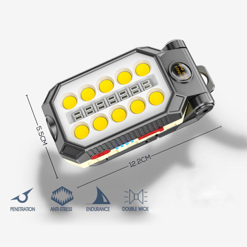 LED COB Work Light USB Rechargeable Magnetic Lantern Flashlight for Outdoor Hunting Camping Hiking Night Riding