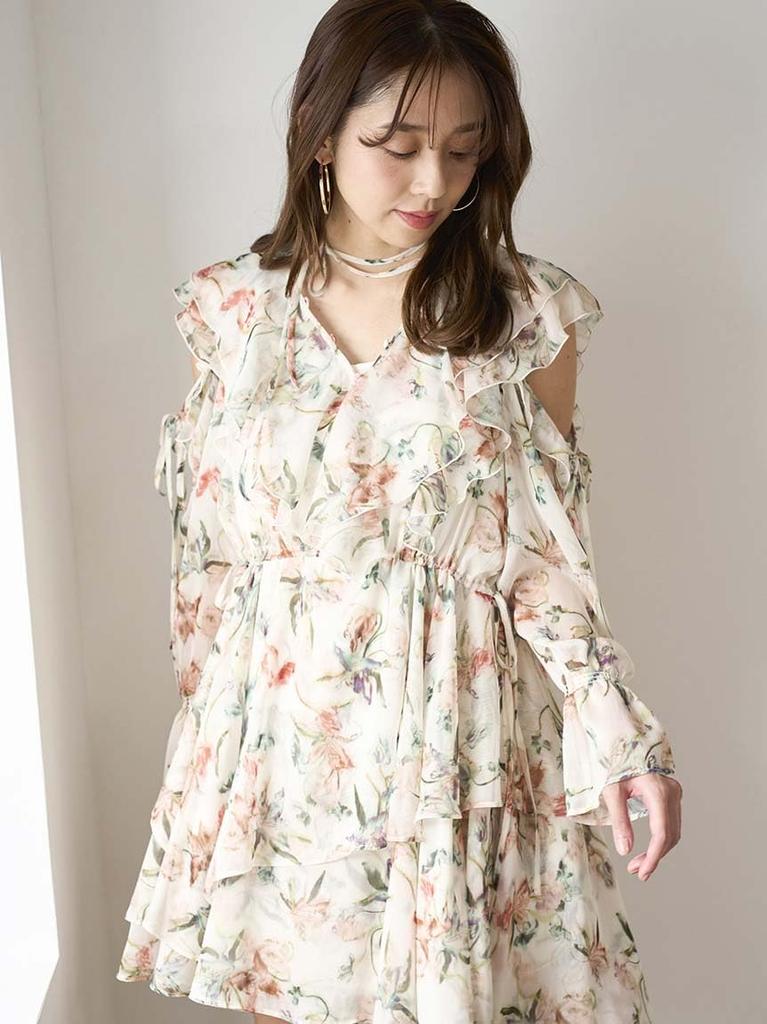 Sustaina Print Frill Mini Dress SWFO251069MIX0