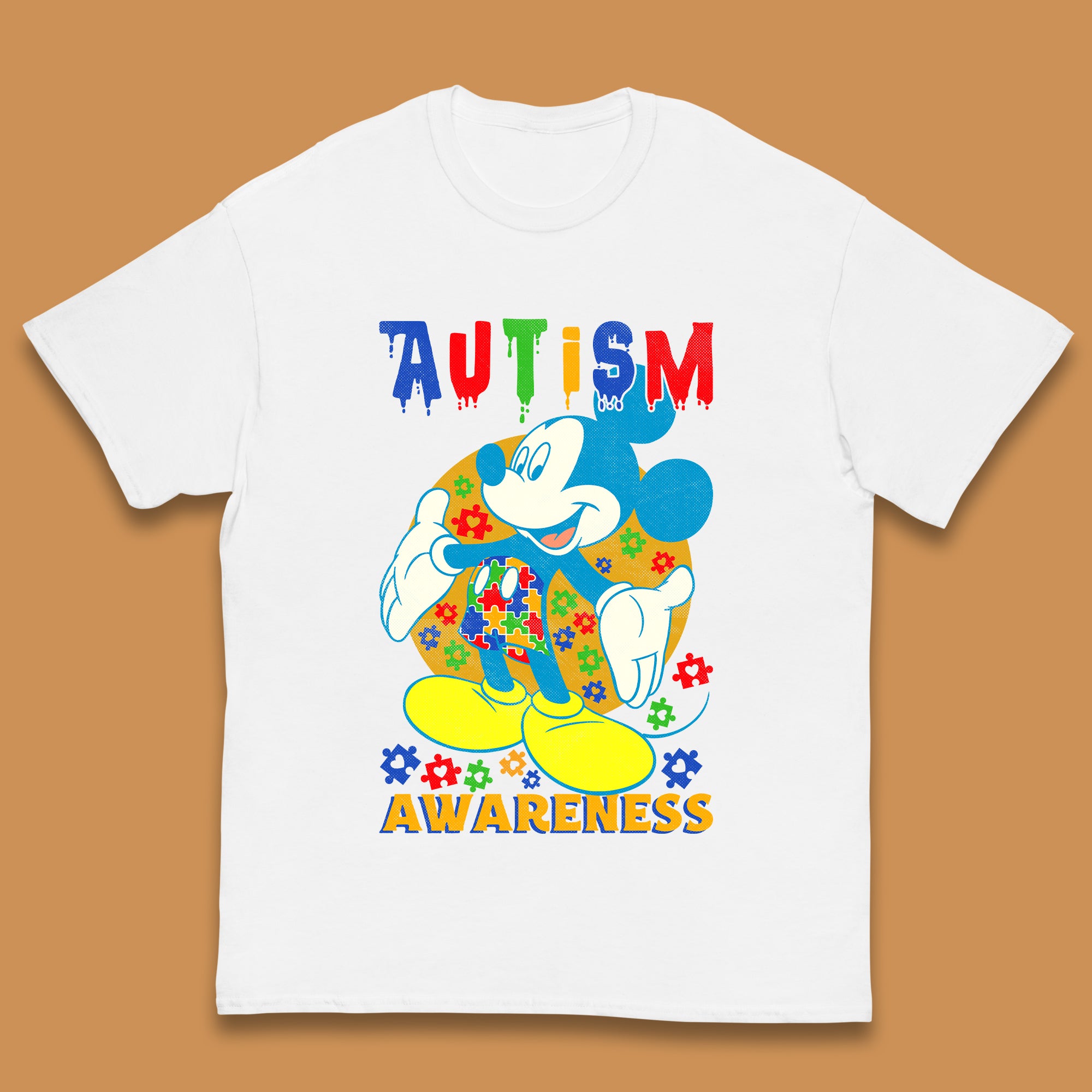 Autism Awareness Mickey Mouse Kids T-Shirt 100
