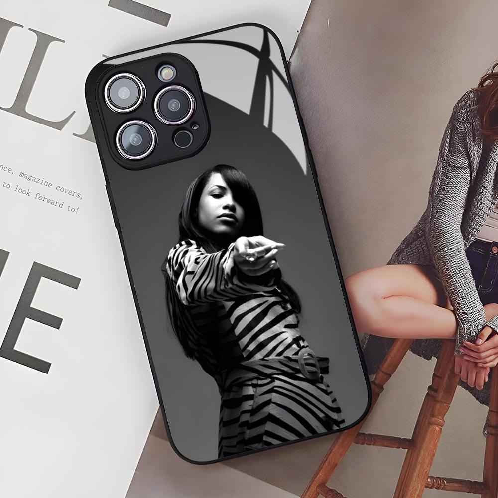 A-Aaliyah Hip Hop Music Phone Case for Iphone 16 15 14 12 11 13 Pro Max Mini X Xr Xs Se 8 Puls Glass Cover