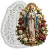 Virgin Mary Silicone Mold Virgin Mary Fondant Molds Cake Decorating Tools Cupcake Topper Candy Resin Clay Chocolate Gumpaste Mold