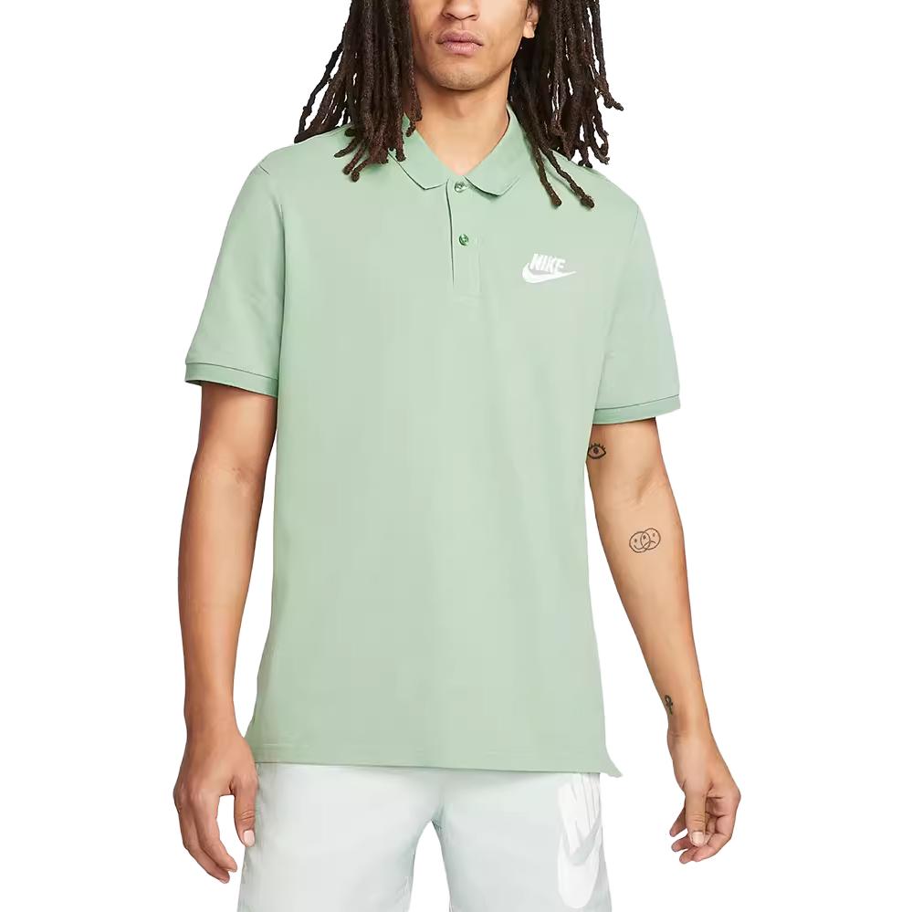 Nike Polo Shirts Men's Green Polo Collar Moderate Straight Fit CN8765-006