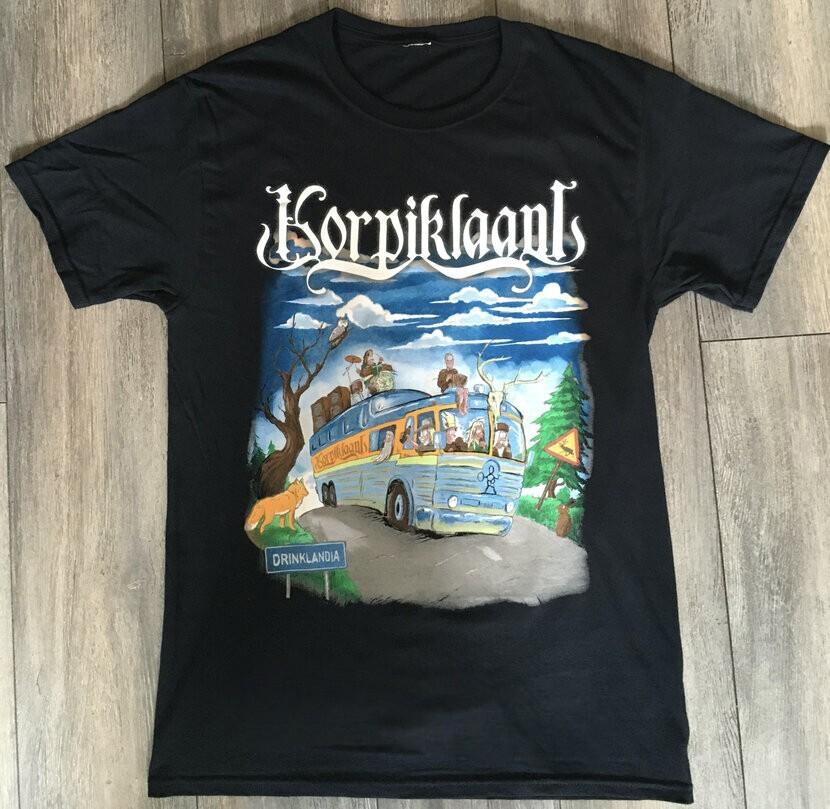 Korpiklaani Drinklandia Schwarzes T-Shirt Baumwolle Unisex S-5XL BO978 Unisex T-Shirt