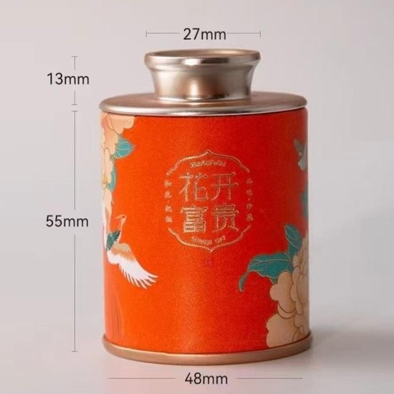 Solid Mini Empty Tea Tin Can Household Green Black Tea Sealed Jar Portable Travel Small Tea Packaging Box Mini Sealed Paper Ca