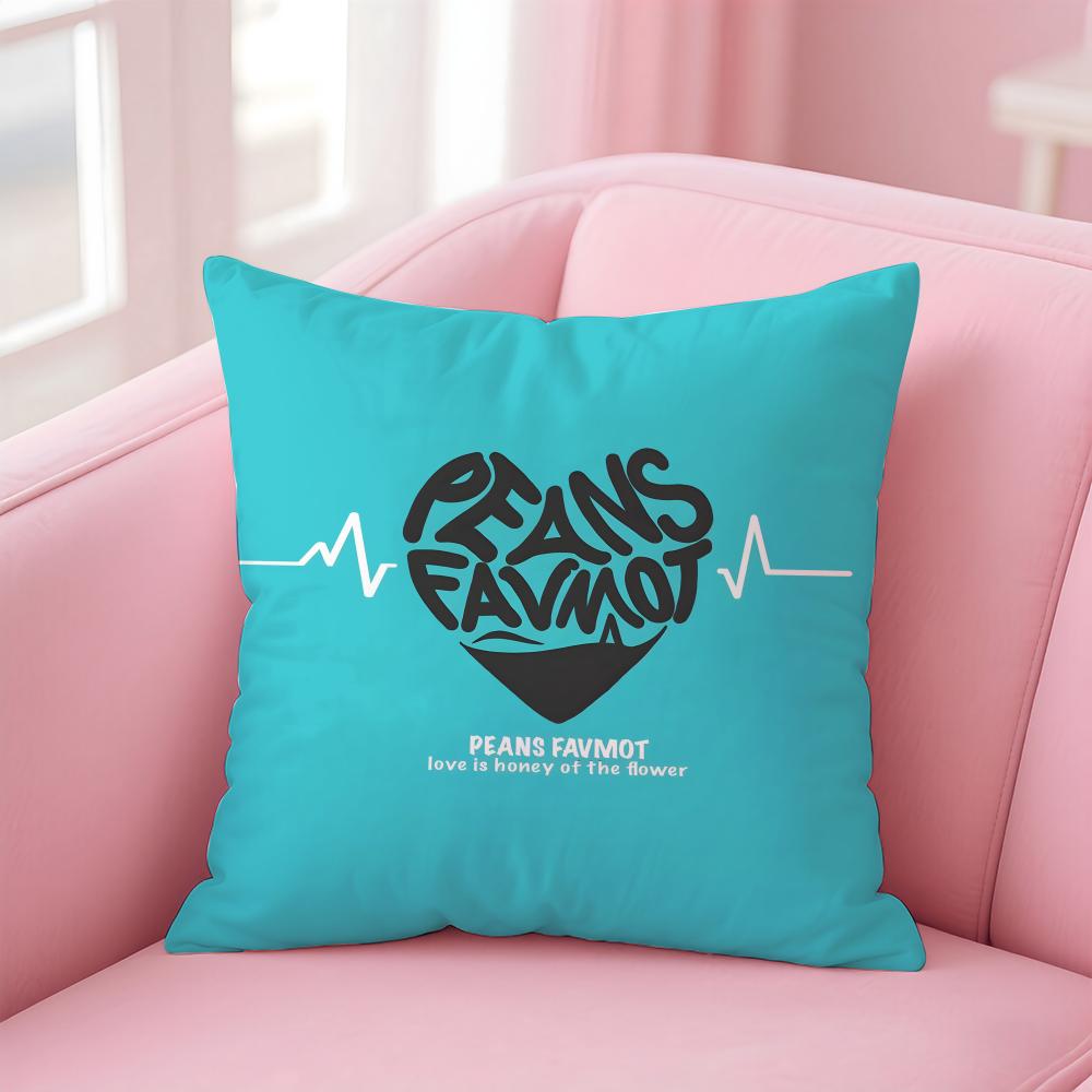 Lovely Sentence For Family Warm Hearts Cushion Cover Linen Pillowcase Cover Soft Decor for Sofa Home Room 30X30cm