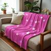 Iridescent Pastel Star Soft Flannel Blanket Breathable Warm Throw for Office Car Sofa Kids Room Birthday Xmas Gift