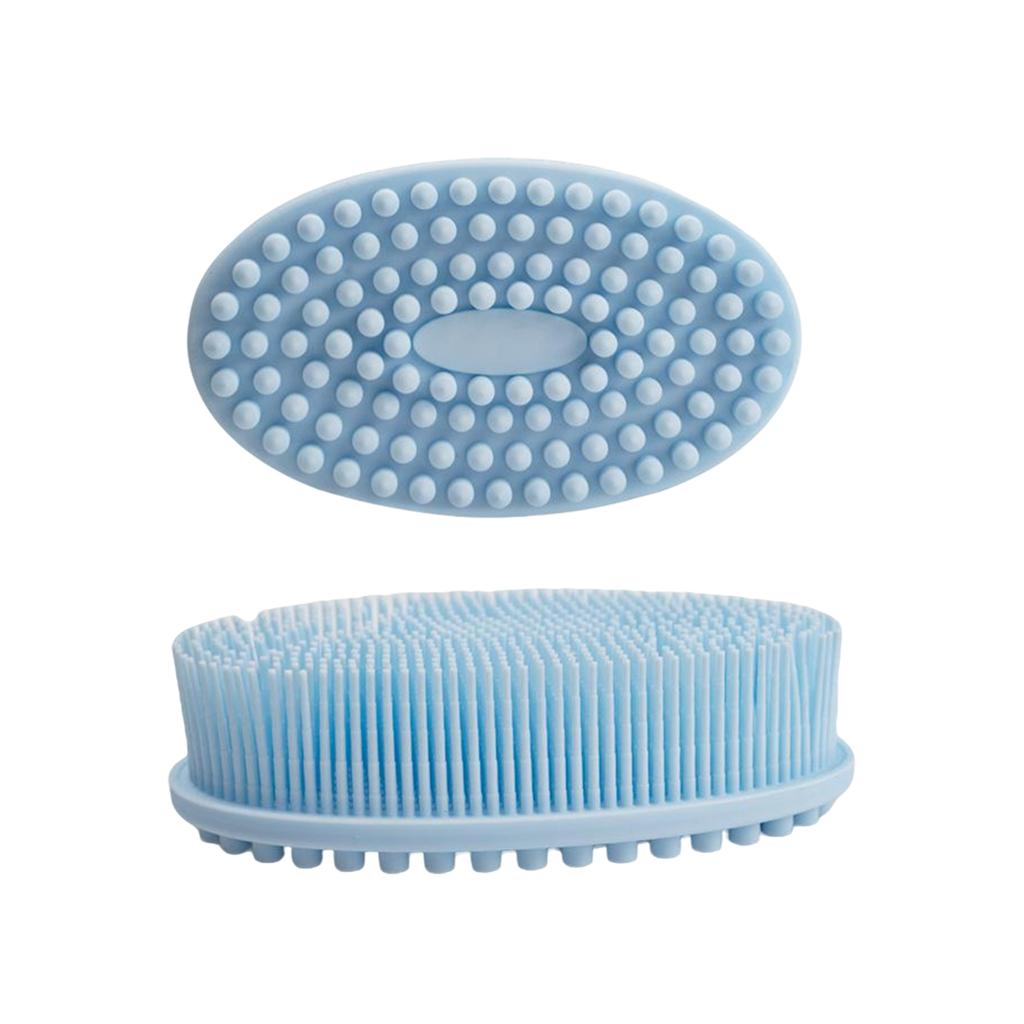 [2-in-1 silicone bath brush] Baby-grade skin-friendly material full body cleansing massage brush
