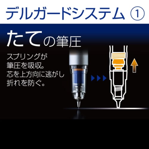 ZEBRA Mechanical Pencil Delguard Type Lx Black P-MAS86-BK Core Diameter 0.3mm