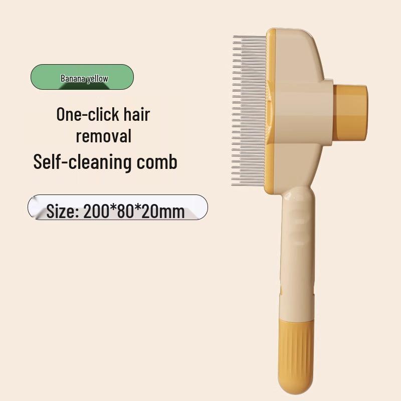 

Multifunctional Pet Comb: Massage, Detangle, Long & Dense Hair Brush for Cats & Dogs with One-Click Loose Hair Removal