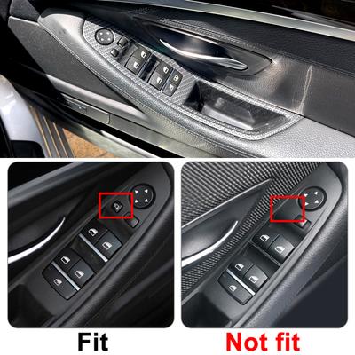 Carbon Fiber RHD LHD Car Interior Door Handle Fit For BMW 5 Series F10 F11 520d 525d 530d 535i Inner Panel Pull Trim Cover