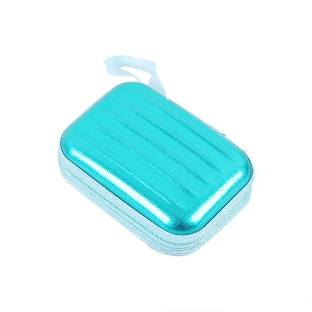 

Маленькая металлическая коробка с крышкой. Красочные маленькие металлические коробки для хранения. Прямоугольная коробка для хранения жести с двойной коробкой на молнии. синий