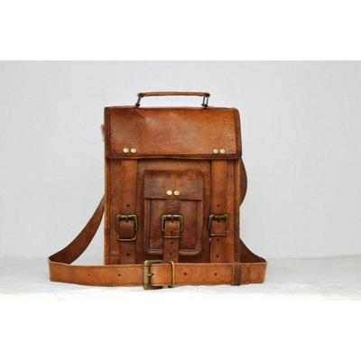 Leather Satchel Crossbody Bag, Men's Rustic Genuine Leather Messenger Shoulder Bag Cross Body Bag MEN WOMEN, Christmas Gift