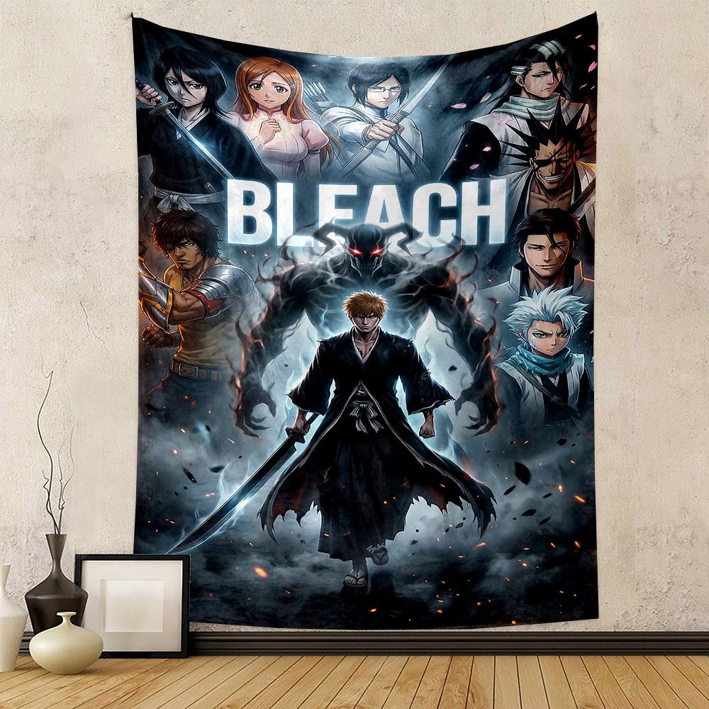 Bleach Anime Characters Tapestry Design Patterned tapestry home decor, suitable for bedroom and living room, gift
