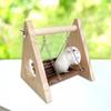 Hamster Swing Hammock Wooden Hamster Swing Toy Cage Accessories for Chinchilla Rat Gerbil Dwarf Hamster Pet Supplies