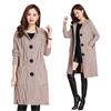 Women's 2025 Autumn Winter Mid-Long Loose Hooded Thick Knit Sweater, Oversized Casual Coat