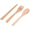 3PCS/Set Spoon Fork Chopstick Kitchen Cutlery Set Wooden Tableware for Travel Home Hotel