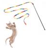 Colorful Interactive Cat Wand Toy Teaser with Rainbow Ribbon String for Kittens Pet Supplies Fun Cat Toys