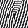 Chic Women's Summer Striped Ruffle V Neck Short Sleeve Blouse Tops