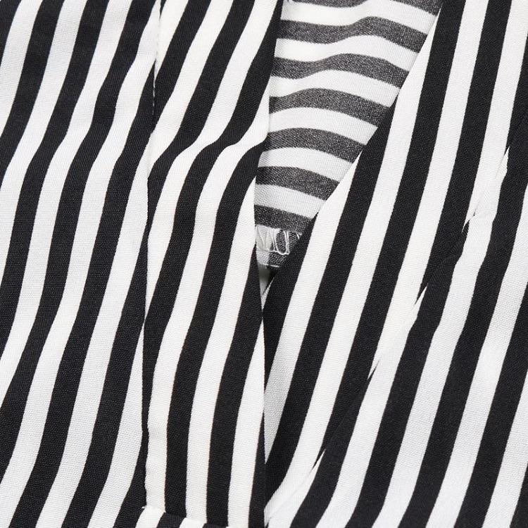 Chic Women's Summer Striped Ruffle V Neck Short Sleeve Blouse Tops