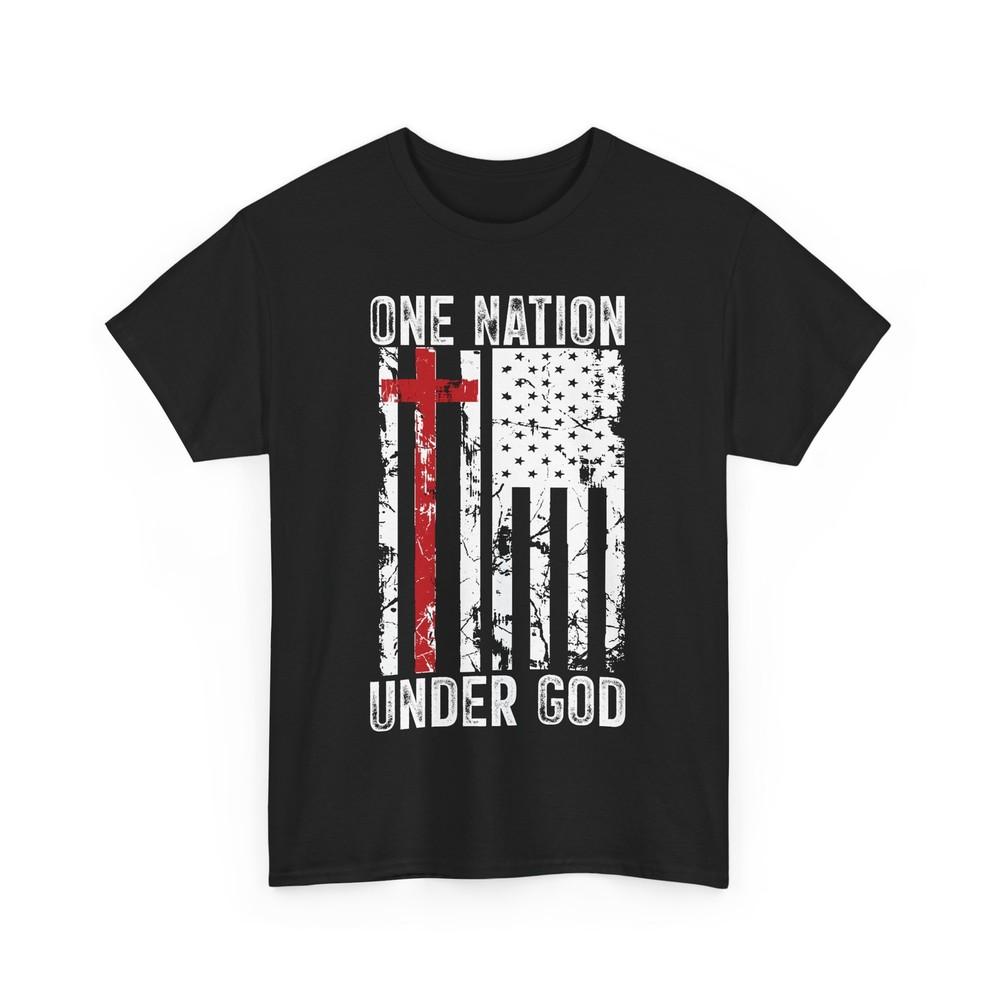 Follow Jesus Shirt | One Nation, Under God, Mens Christian | Walk in Faith Shirt