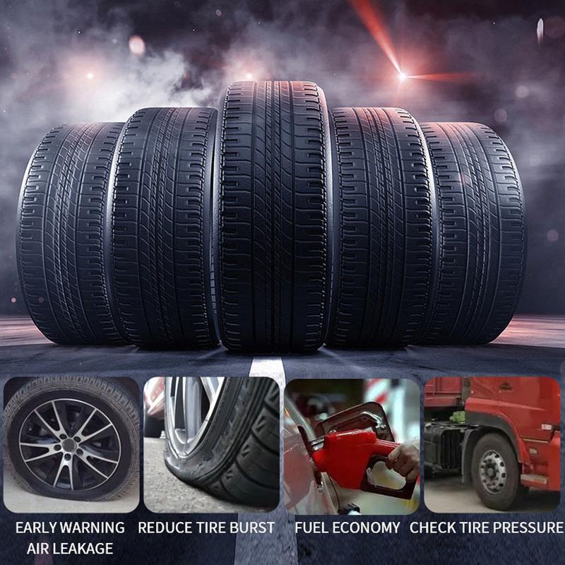 1st 6 Wheel Truck Tire Pressure Monitoring System Wireless Solar Power TPMS Monitor with 6 Sensors for Light Truck RV