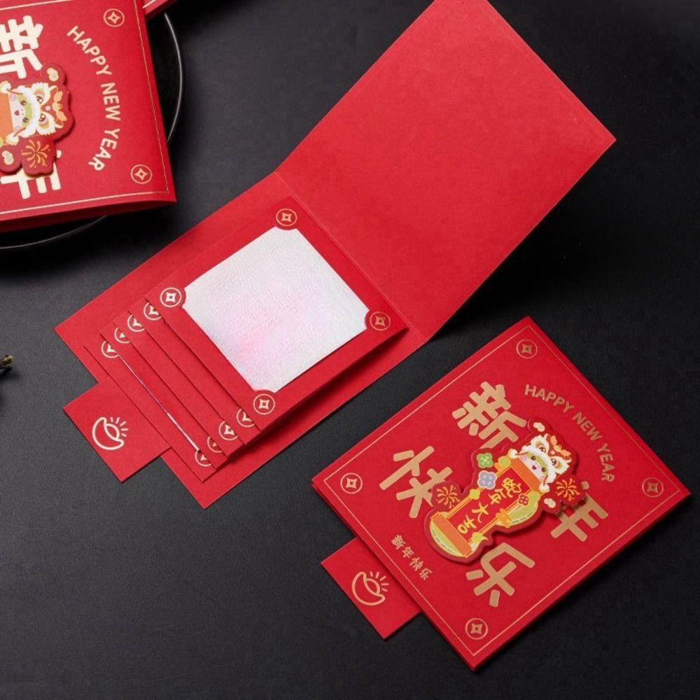 Chinese 3D New Year Red Packet Blessing Lucky Red Pockets 2025 Snake Year Red Envelope  Family
