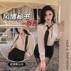 Sexy Lingerie Sexy Secretary Female Teacher Uniform Seduction Passion Perspective Hip Skirt Qqny1958