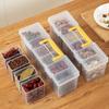 Detachable Spice Storage Box Multi-compartment Moisture-proof Food Storage Box Transparent Kitchen Storage Organizer