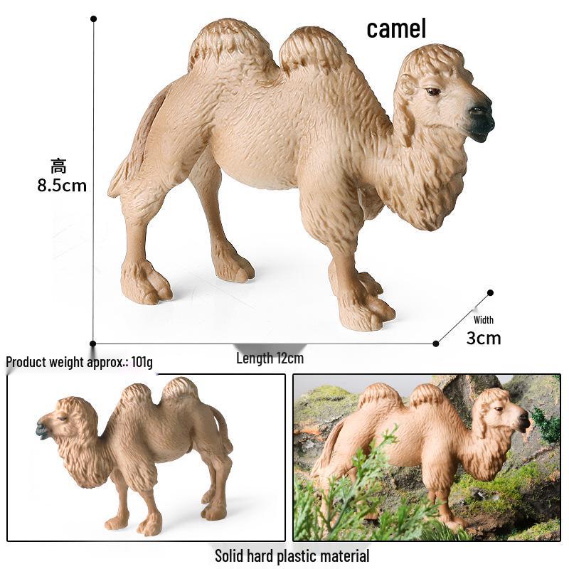 Wild Safari Animal Figurines: Giraffe, Elephant, Rhinoceros, Brown Bear, Tiger, Lion, Leopard, Hippopotamus - Solid Cognitive Toys