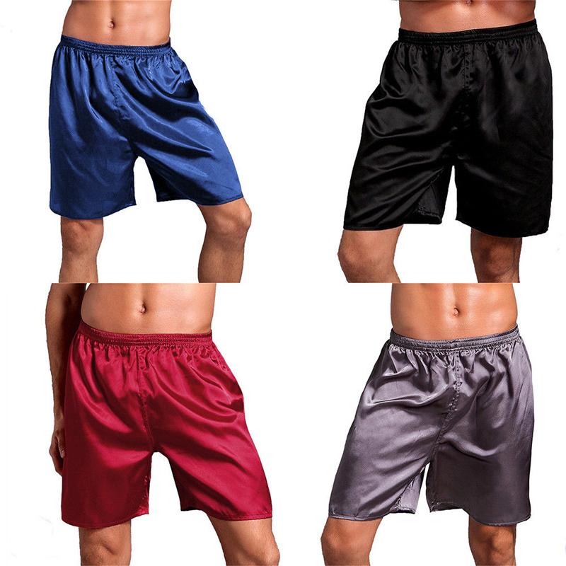 Mens Pyjamas Boxers Sleepwear Casual Nightwear Comfortable Shorts Pants Gym Fitness Satin Silk Underwear