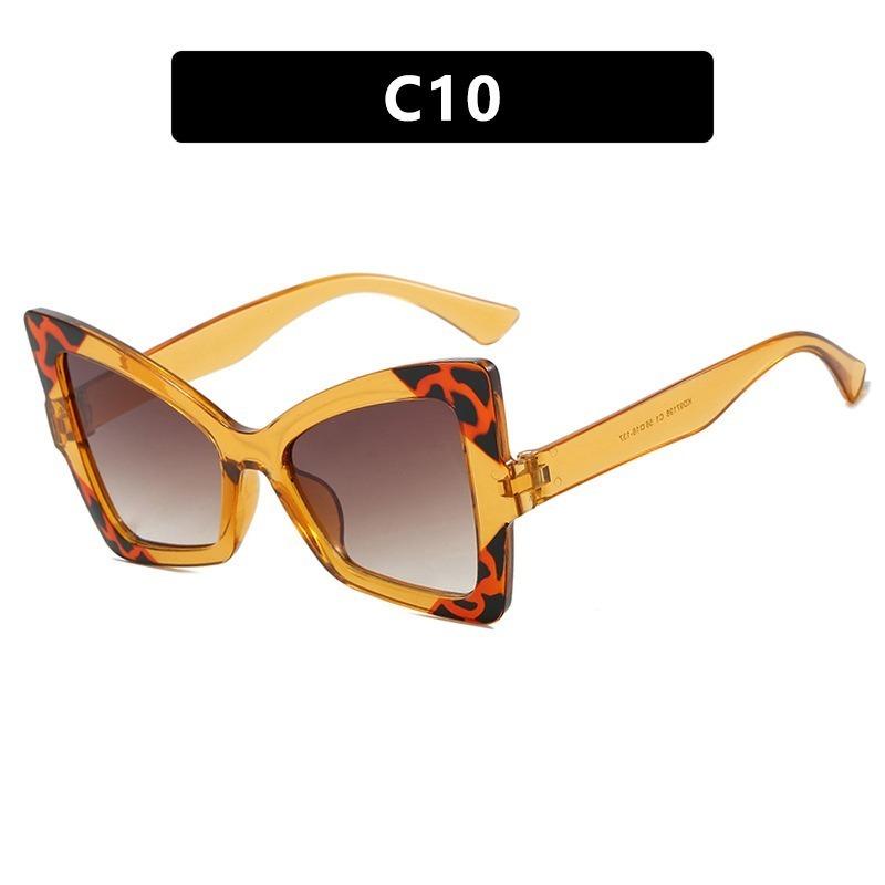 

Модные очки «кошачий глаз» большого размера для женщин, трендовый дизайн оправы с контрастными цветами, очки-бабочки