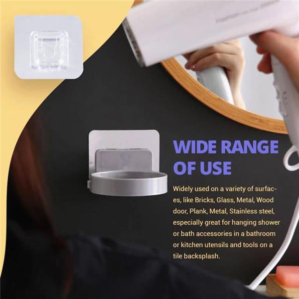 Double-Sided Adhesive Wall Hooks Hanger Strong Transparent Hook For Kitchen Bath