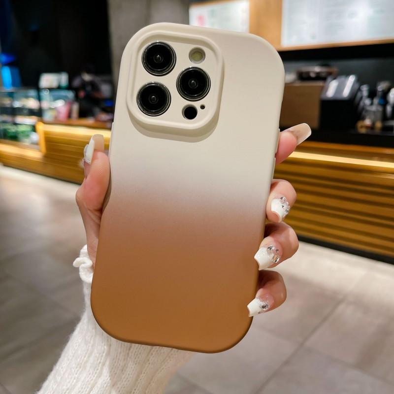 Dual Tone Silicone Phone Case IPhone 15 14 Pro Max 13 12 11 - Ins Style Soft Cover With Anti Scratch Drop Protection