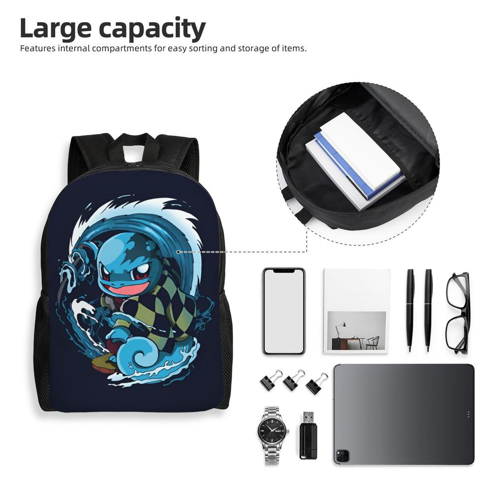 S-Squirtles Travel Backpack Men Women School Computer Bookbag Manga College Student Daypack Bags