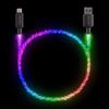 PlayVital Illuminated Charging Cable for PS5 USB Charging Cord for Universal LED Data Cable for Xbox Series Pro Controllers Controller, Type-C