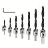 4pcs Three Pointed Woodworking Counterbore Drill 3-10mm Reaming Drill Screw Chamfering Drill Bit Hole Opener Tool Set