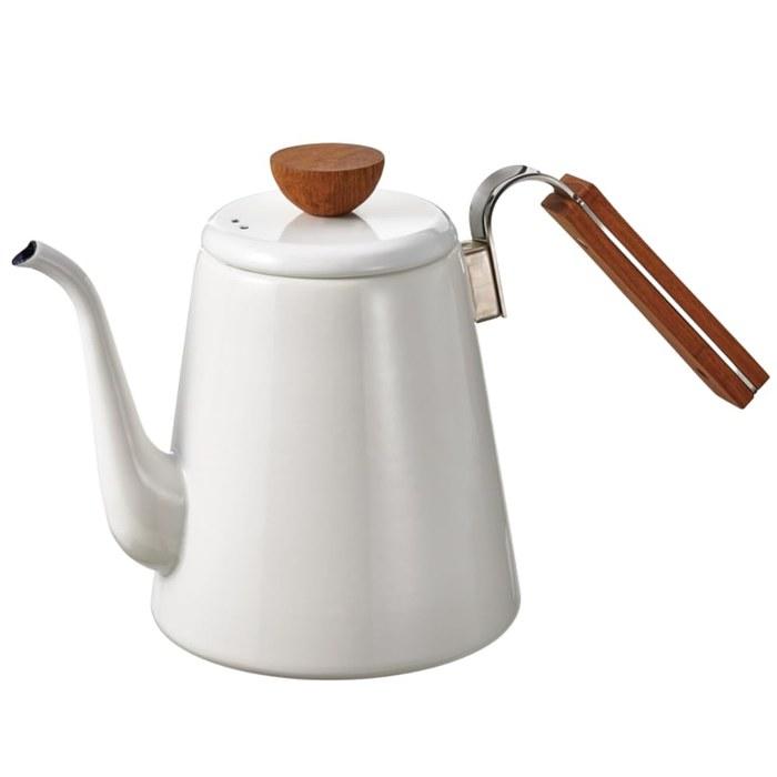 Hario V60 Enamel Drip Kettle Buna 800ml IH Compatible BDK-80-W White 800mL