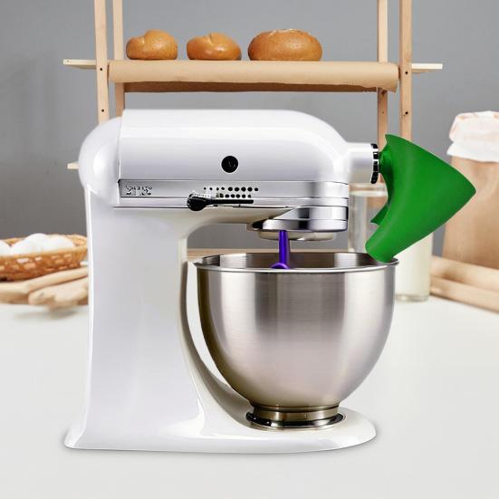 KitchenAid için Stand Mikser Hunisi Kolay Dökme Hunisi 5 qt Kase için Eklenti 30 Derece Açılı Ağız Dökülmeleri Azaltır Sıçratmaz Dökme Aletleri