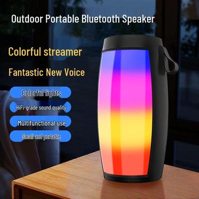 Colorful Rhythm Bluetooth Speaker: High-Quality Sound, Ambient Light, Portable Subwoofer, Large Volume