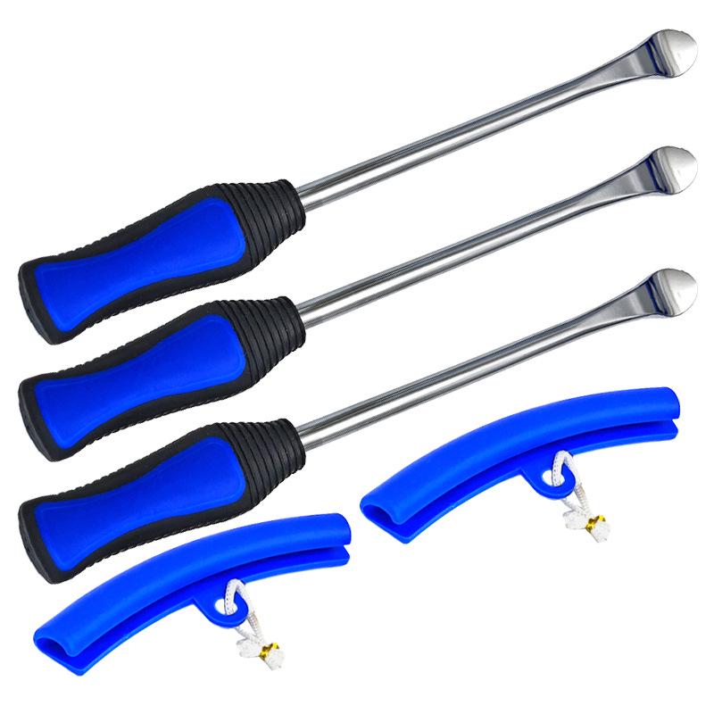 Motorcycle Tire Repair Pry Bar Set with Rim Protectors