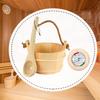 Sauna Bucket and Ladle Accessories Sturdy Premium Multifunctional with Thermometer