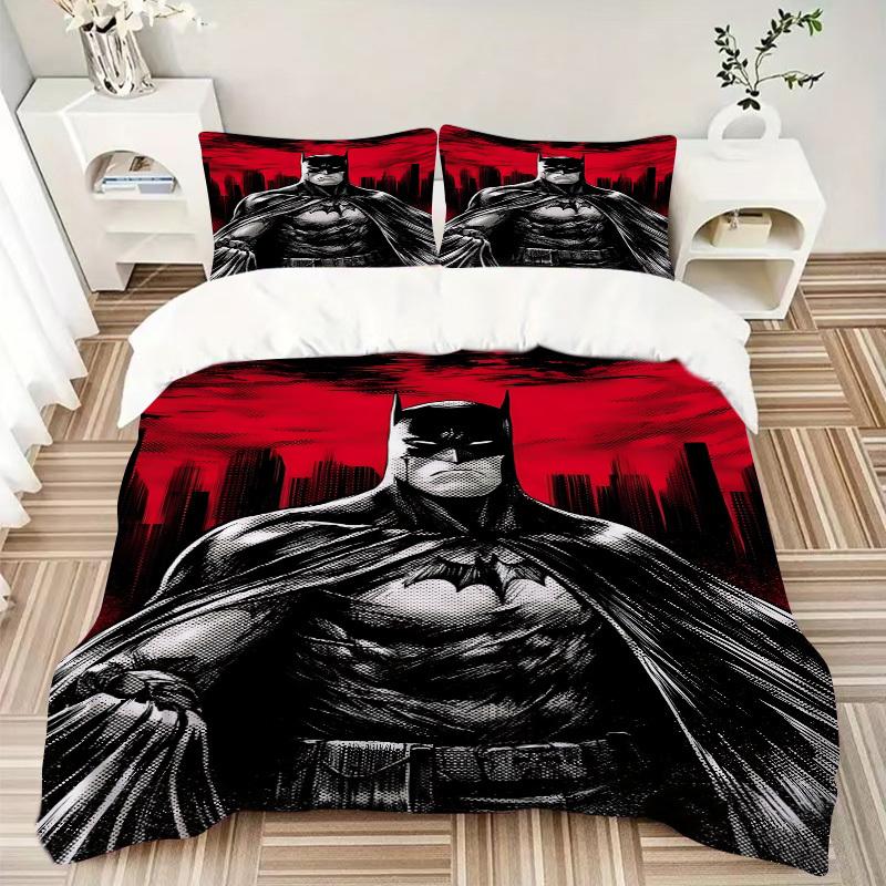 3pcs Batman, Superhero Duvet Cover Set, 1 Duvet Cover + 2 Pillowcases (No Insert), High-Definition Print for All Seasons,Durable Yy251103059