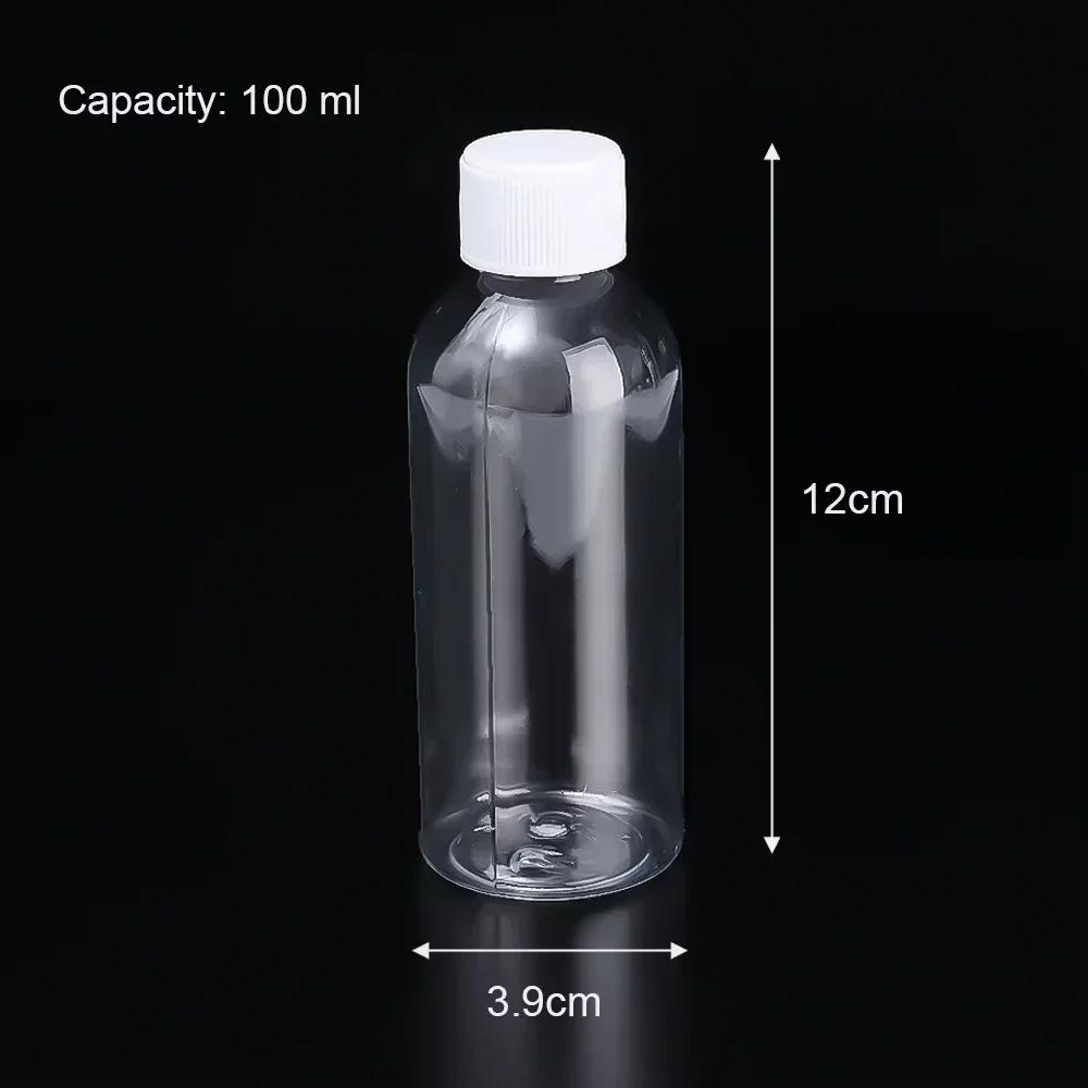 1/5/10Pcs Plastic Bottle Transparent Refillable Small Mouth Bottle Portable Sample Vials Cosmetic Containers for Lotion Creams